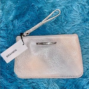 White and Gold Wristlet